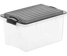 Plastikinė daiktadėžė su dangčiu ROTHO COMPACT, 39.5 x 27.5 x 18 cm, 13 l