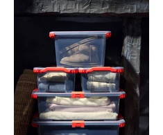 Dėžė su dangčiu Evo Total Rotho 39.3x28.3x16cm/11L permatoma/pilka