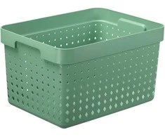 Plastikinė dėžė Seoul L NHG 20.9x26.8x35.7cm rozmarinų žalia
