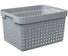 Plastikinė dėžė Seoul L NHG 20.9x26.8x35.7cm pilka