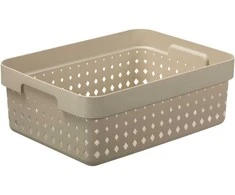 Plastikinė dėžė Seoul M NHG 13.1x26.8x35.7cm švies.smėlio sp.