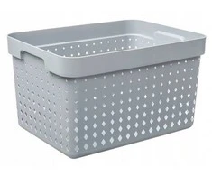 Plastikinė dėžė Seoul Plast Team L/26.8x35.7x20.9cm pilkas/violetinis