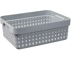 Plastikinė dėžė Seoul Plast Team M/26.8x35.7x13.1cm pilkas/violetinis