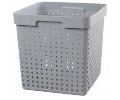 Plastikinė dėžė Seoul Plast Team XL/29.6x29.6x29.6cm pilkas/violetinis
