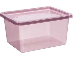 Plastikinė dėžė su dangčiu Basic Box Plast Team 20L bordo