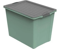 Plastikinė dėžė su dangčiu Compact Eco Line 70L/57x39.5x43.5cm Mistletoe Žalias