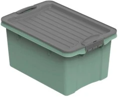 Plastikinė dėžė su dangčiu Compact Eco Line 4.5L/27x18.5x15cm Mistletoe Žalias