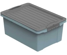 Plastikinė dėžė su dangčiu Compact Eco Line 38L/57x40x25cm Horizon Mėlyna