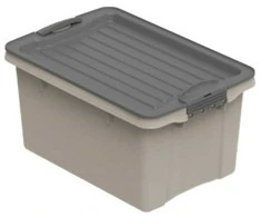 Plastikinė dėžė su dangčiu Compact Eco Line 4.5L/27x18.5x15cm Cappuccino