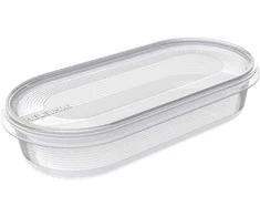NHG Plastikinė dėžutė maistui užšaldyti Plast Team 0.4L/19x9x3.9cm Helsinki