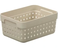 Plastikinė dėžutė Seoul L NHG 7.3x11.8x15.8cm šviesiai smėlio sp.