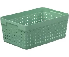 Plastikinė dėžutė Seoul XL NHG 10x15.8x23.8cm Rosemary Žalias