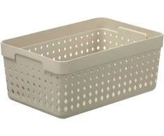 Plastikinė dėžutė Seoul XL NHG 10x15.8x23.8cm šviesiai smėlio sp.