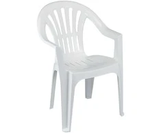 Plastikinė lauko kėdė ELBA, 55,5 x 56 x 81 cm, baltos sp.