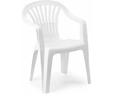 Plastikinė lauko kėdė ELBA, 55,5 x 56 x 81 cm, baltos sp.