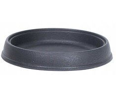 Plastikinė lėkštelė MASSIVE, antracito sp., 27 x 4 cm