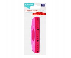 Plastikinė liniuotė 15cm, rožinė, Starpak