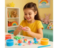 PLASTIKINĖ MASĖ SU KAMULIAIS FOAM CLAY Creative putplastis PIANKOLINA 6 vnt.