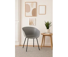 Plastikinė moderni biuro kėdė biurui balkone, Solaris Gray