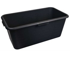 Plastikinė stačiakampė, statybinė dėžė, juodos sp., 65 l