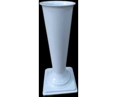 Plastikinė vaza, pastatoma, baltos sp., 22 x 40 cm