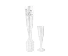 Plastikinės šampano taurės Spino 100ml/6vnt.
