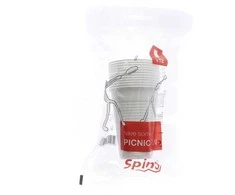 Plastikinės stiklinės Spino 12vnt./200ml baltos