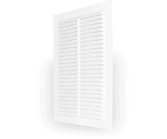 Dospel Plastikinės ventiliacijos grotelės D150RW, 150 x 150 mm, klijuojamos, su rėmeliu