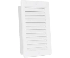 Plastikinės ventiliacijos grotelės D220120W, 220 x 120 mm, klijuojamos