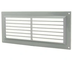 Plastikinės ventiliacijos grotelės durims VM15060, 150 x 60 mm, baltos sp., 2 vnt.