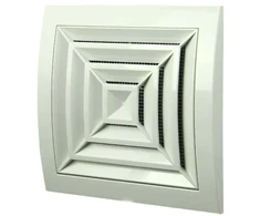 Plastikinės ventiliacijos grotelės luboms ND10GR, 150 x 150 mm, DN100, su užsklanda
