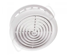 Plastikinės ventiliacijos grotelės luboms VENTS MV150PFs, DN150, apvalios, su flanšu