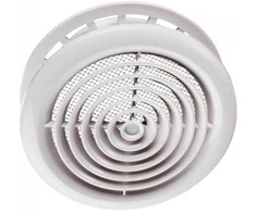 Plastikinės ventiliacijos grotelės luboms VENTS MV150PFs, DN150, apvalios, su flanšu