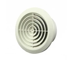 Plastikinės ventiliacijos grotelės luboms VENTS MV100PFs, DN100, apvalios, su flanšu