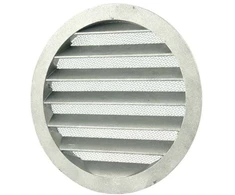 Plastikinės ventiliacijos grotelės luboms ND12GR, 190 x 190 mm, DN125, su užsklanda