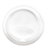Plastikiniai dangteliai popierinėms stiklinėms Ø90mm/20vnt. balti/PS
