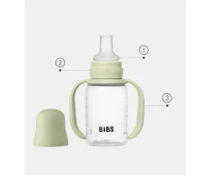 Plastikinis BIBS kūdikio buteliukas, 150ml, nuo pilvo dieglių, 6m + silikoninis žindukas