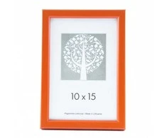 Nuotraukų rėmelis Plastikinis fotorėmelis 10x15cm oranžinis