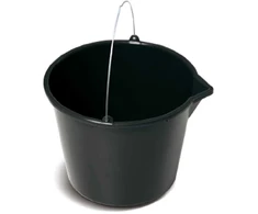Prosperplast Plastikinis kibiras, su piltuvėliu, su rankena, juodos sp., 16 l