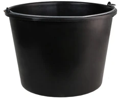 Prosperplast Plastikinis kibiras, su piltuvėliu, su rankena, juodos sp., 20 l