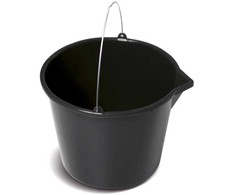 Prosperplast Plastikinis kibiras, su piltuvėliu, su rankena, juodos sp., 12 l