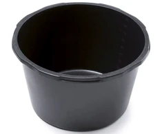 Plastikinis kibiras, su rankena, juodos sp., 20 l