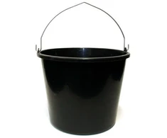 Plastikinis kibiras, su rankena, juodos sp., 12 l