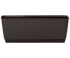 Plastikinis lovelis RATOLLA P, rudos sp., su lėkštele, 49 x 17 x 17,4 cm