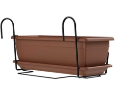 Plastikinis lovelis su laikikliu TERA NARA, rudos sp., 27 x 50 x 16 cm