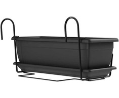 Plastikinis lovelis su laikikliu TERA NARA, juodos sp., 27 x 50 x 16 cm
