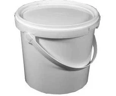 Plastikinis maistinis kibiras su dangčiu, baltos sp., 3 L