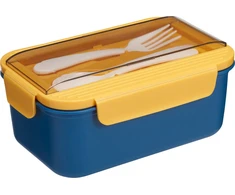 Plastikinis maisto laikymo indelis + įrankiai, 3 spalvų, 8,6 x 13,6 x 21 cm