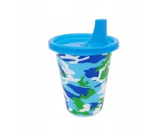 Plastikinis neišsiliejantis puodelis + snapelis 296 ml, 3 dizaino