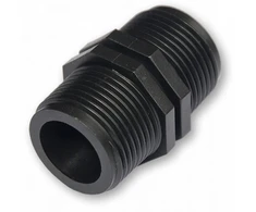 plastikinis nipelis su dviem išoriniais sriegiais 2x GZ 1 1/4 DSA-495454L